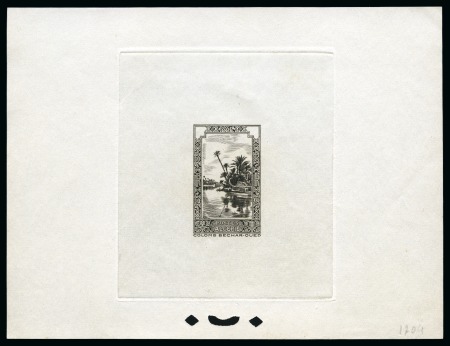 Stamp of Colonies françaises » Algérie 1932-41, Deux jeux de la série Sites et Monuments de 1932 en 26 épreuves de luxe avec rabats et lettre d'envoi du Gouverneur (Yv. 101/126 moins 113A), plus six épreuves sans faciale en noir