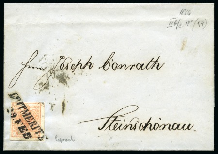 Stamp of Austria » 1850 Issue 1856 AUSTRIA CZECHOSLOVAKIA BOHEMIA 3Kr LEAP DAY 29.2.