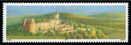 Stamp of France 1999 Chateau du Haut Koenigsbourg avec variété noir totalement absent, neuf sans ch., TB, très rare, cert. Mariano (Maury € 5'200)