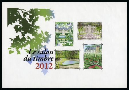 Stamp of France 2012 Bloc-feuillet Salon du Timbre 2012 avec variété sans la frappe du doré, neuf sans ch., TB