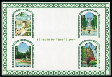 Stamp of France 2004 Bloc-feuillet Salon du Timbre 2004 avec variété doré absent, neuf sans ch., TB, rare, cert. Scheller