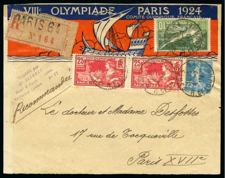 Stamp of Olympics » 1924 Paris » Covers and Cancellations 1924 Paris collection of stamps, covers and picture postcards