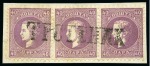 Stamp of Serbia 1869-72, Prince Milan specialised section showing the different values ordered by different perforation sizes, good cancellation interest 