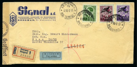 Stamp of Germany » German WWII Occupation Issues » Serbia 1941-44, Specialised collection in large Scott album showing a selection of most of the sets issued at the time, much interest lies however in the commercial