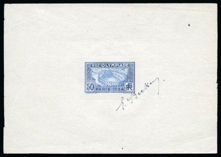 Stamp of Olympics » 1924 Paris » Essays and Proofs 1924 Paris Olympics 50c (unissued) proof