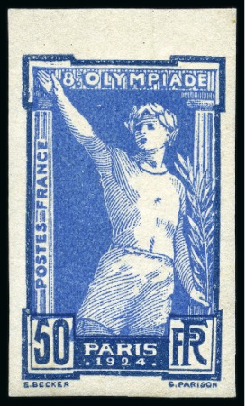 Stamp of Olympics » 1924 Paris » Issued Stamps and Varieties 1924 Paris 50c IMPERF