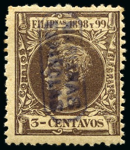 Stamp of Spain » Spanish Mariana Islands 1899 5c dark brown, mint, gum tones, scarce