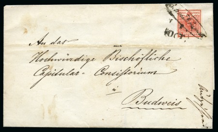 Stamp of Austria » 1850 Issue AUSTRIA BOHEMIA prephilatelic cancel Boehm.Krumau on 3kr cover 1850