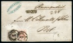 Stamp of Austria » 1850 Issue AUSTRIA 1850 selection 1Kr,3Kr,6Kr, 9Kr  - all margin examples, all on cover