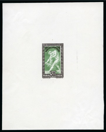 Stamp of Olympics » 1924 Paris » Essays and Proofs 1924 Paris 30c die proof in green and black