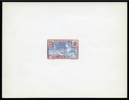 Stamp of Olympics » 1924 Paris » Essays and Proofs 1924 Paris 25c die proof grey-blue and brown