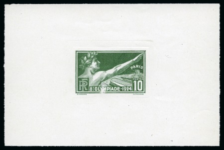 Stamp of Olympics » 1924 Paris » Essays and Proofs 1924 Paris 10c die proof in green on glossy paper