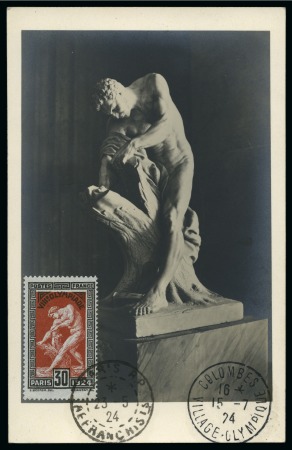 Stamp of Olympics » 1924 Paris » Covers and Cancellations 1924 Paris Olympic Village group 3 pages