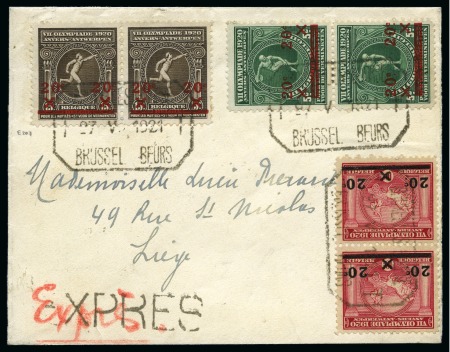 Stamp of Olympics » 1920 Antwerp 1920 Express Cover with Olympic overprint