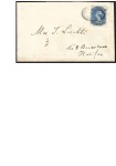 Stamp of Canada » Nova Scotia 1866 (Sep 24) Envelope from Lunenburg to Halifax