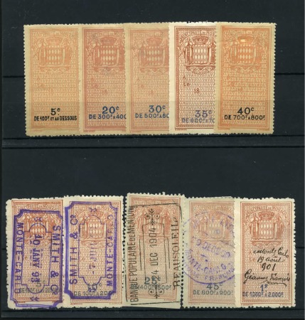 Stamp of Colonies françaises » Monaco 1890-1910 Fiscals of Monaco