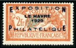 Stamp of France 1929 Exposition Philatélique du Havre, plus PA 1 et 2, TB, neuf sans charnière, signé Calves