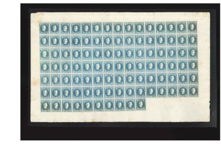 Stamp of Romania » United Principalities 1864-1865 Prince Cuza 1864 ROMANIA UNISSUED Duke Cuza 2Par, 5Par & 20Par complete set, each in complete sheets of 100