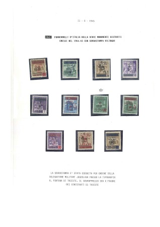 Stamp of Italy » Italy and Areas Collections and Lots 1945-1947 ITALY  Istria & Slovenia - Specialized group on exhibition leaves, etc.