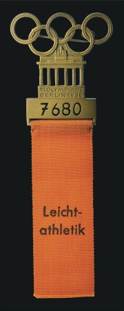 Stamp of Olympics » 1936 Berlin » Medals Badges: 1936 Athletics Badge in bronze, 41 mm x 45