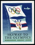 Stamp of Olympics » 1952 Oslo 1952 Oslo. Scandinavian Airlines postcard with Olympic set