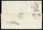 Stamp of Austria » 1850 Issue 1854 cover 6Kr with red Franco manuscript + cds, ex Conrath correspondence