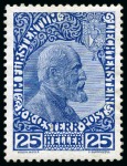 Stamp of Liechtenstein Liechtenstein 1912-16  Duke John II 25H chalkpaper, ultramarine ordinary paper
