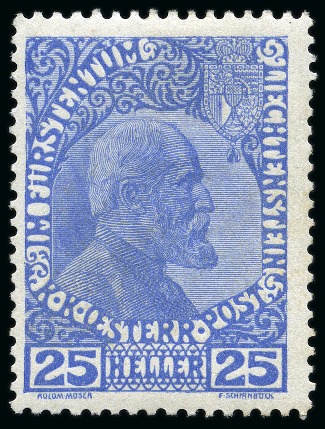 Stamp of Liechtenstein Liechtenstein 1912-16  Duke John II 25H chalkpaper, ultramarine ordinary paper
