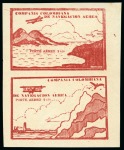 Stamp of Colombia » Colombia Compania Colombiana de Navegacion Aérea COLOMBIA Comp.Colomb.de Navigacion Aerea 10C brownish red, both designs se-tenant