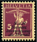 Stamp of Switzerland / Schweiz » Internationales Arbeitsamt in Genf SCHWEIZ 1927-1928 Internat.Arbeitsamt 2 1/2C & 5C postfr.