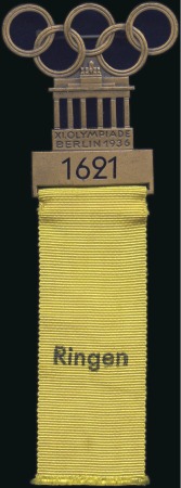 Stamp of Olympics » 1936 Berlin » Medals Wrestling Participant's badge, 41x43mm, bronze by 