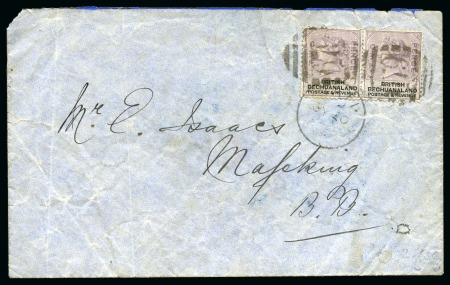 Stamp of Bechuanaland » Postal History & Cancellations Trans-Protectorate Envelope from Tati with Bechuanaland two 1888 2d