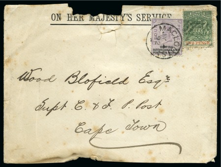 Stamp of Bechuanaland » Postal History & Cancellations Mashonaland: 1892 (Jul) OHMS envelope from Salisbury,