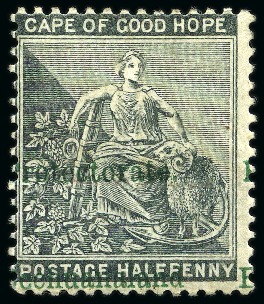 Stamp of Bechuanaland » Bechuanaland Protectorate 1888 (Dec) 1/2d Grey-Black with TRANSPOSED OVERPRINT