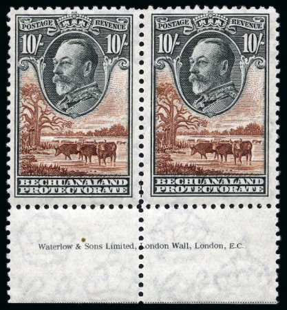 Stamp of Bechuanaland » Bechuanaland Protectorate 1932 Definitive mint nh set of 12 with 10s in imprint lower marginal pair
