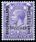 Stamp of Bechuanaland » Bechuanaland Protectorate 1913-24 1/2d to 5s mint nh SPECIMENS (excl.1 1/2d)