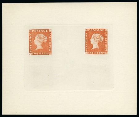 Stamp of Mauritius 1847 "POST OFFICE" issue reprints from the original