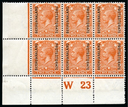 Stamp of Bechuanaland » Bechuanaland Protectorate 1913-24 Simple Cypher mint CONTROLS collection