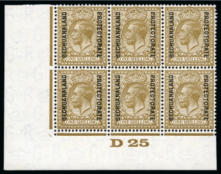 Stamp of Bechuanaland » Bechuanaland Protectorate 1925-27 Block Cypher mint CONTROLS collection