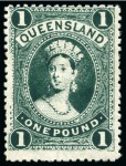 Stamp of Australia » Queensland 1907-12, Small range on album pages incl. 1907-11 sideface
