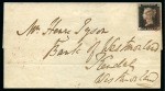 Stamp of Great Britain » 1840 1d Black and 1d Red plates 1a to 11 1840 May Date cover from Manchester with 1d black