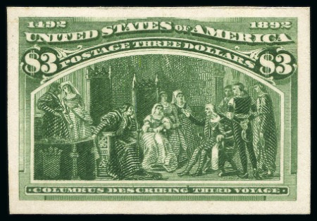 Stamp of United States » 1893 Columbus Issue PLATE PROOFS on plain white card, the complete set