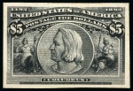 Stamp of United States » 1893 Columbus Issue PLATE PROOFS on plain white card, the complete set