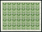 Stamp of Great Britain » King George VI 1939-48 High Values 2s6d yellow-green mint complete sheet of 40