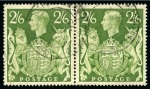 Stamp of Great Britain » King George VI 1939-48 High Values 2s6d yellow-green mint complete sheet of 40