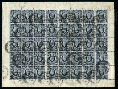 Stamp of Great Britain » King George VI 1939-48 High Values 10s dark blue and 5s red complete