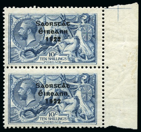 Stamp of Ireland » 1922-23 Thom Three-Line Overprints (T47-T61) 1922-23 Thom 10s with "accent reversed" variety