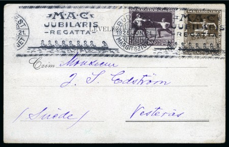 Stamp of Olympics » 1925-1928 Intervening Championships 1925 Hungary Sports set on postcard (franked on both sides)