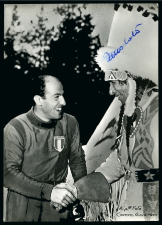 Stamp of Olympics » 1952 Oslo AUTOGRAPH: Signed picture of Zeno Colo, gold medal winner in downhhill skiing
