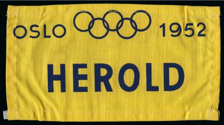 Stamp of Olympics » 1952 Oslo 1952 Oslo "HEROLD" armband for the presenter/speaker